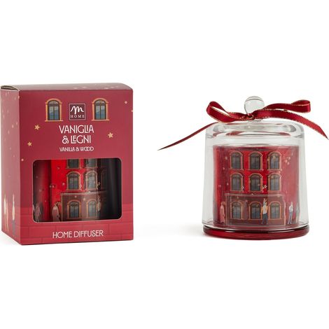 Candela campana confezione in vetro decorazioni e profumazione per ambienti -Cedro invernale / 90 gr