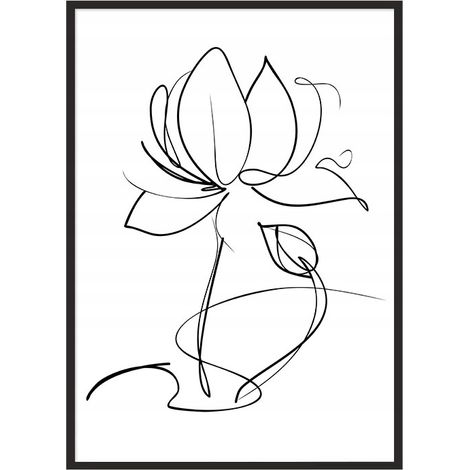 Póster con marco 53x73 cm Flor P1067 (1/4)