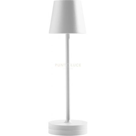 Gea Luce GLS042 Lampada da Tavolo Ricaricabile LED 3W 3000K 300lm Dimmerabile IP54 colore Bianco