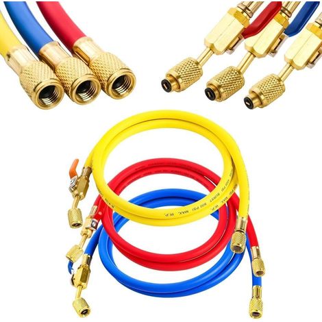 R410A Tuyau collecteur CVC tricolore 15 m Raccords en laiton avec (1/5)