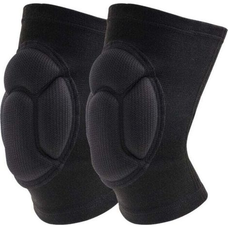 Genouillères Qualité proles pour Le Travail, XU,Genoux Confortable pour sols abrasifs pour Gardning et Construction Danse,1 paire élastique mousse Anti choc(L,42-48 cm) - (1/4)