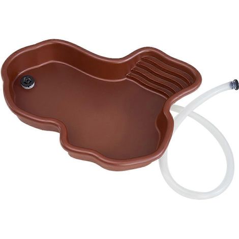 Piscine pour reptiles, accessoires pour amphibiens avec rampe et abreuvoir pour tortues, hamsters et léopards. (1/5)