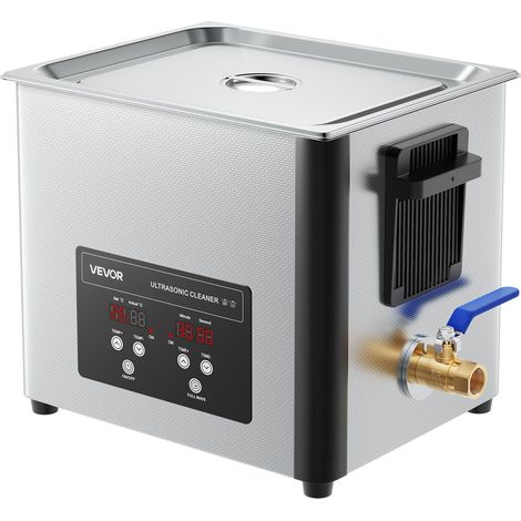 Nettoyeur à ultrasons 10 L, machine professionnelle avec panier de nettoyage et affichage numérique, 180 W, acier inoxydable, 40 kHz, idéale pour le nettoyage de montres, rasoirs, bijoux, pièces de mo (1/5)