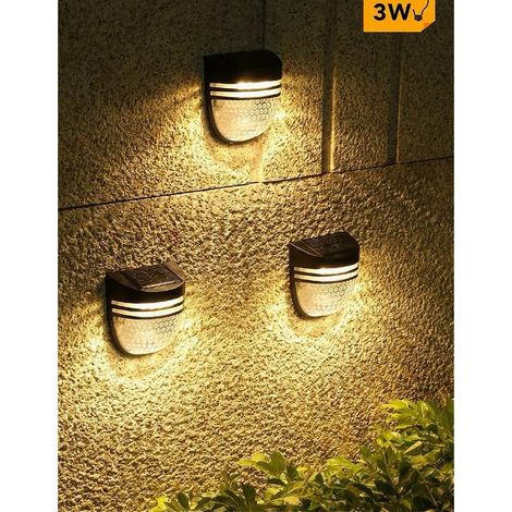 Trade Shop - FARETTO APPLIQUE LED GIARDINO RICARICABILE 3 W MIT SOLAR PANNELLO IP65 YH0613 - (1/2)