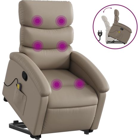 Maison Exclusive - Sillón reclinable masaje pie cuero artificial