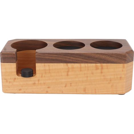 Massive Stopfstation aus Holz mit Antirutschmatte, elegante und vielseitige Halterung für 51-, 54- und 58-mm-Filterhalter und Kompaktspender (1/5)
