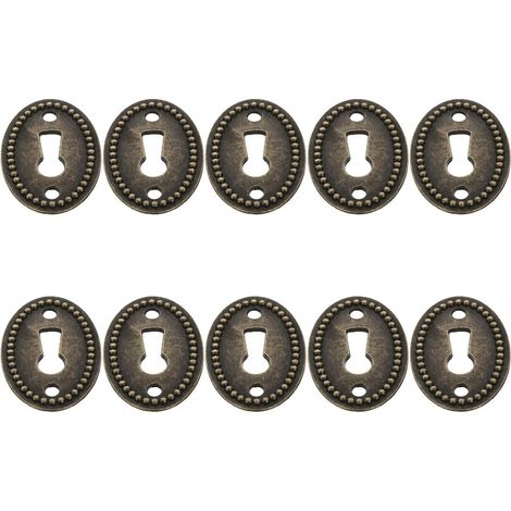 50 plaques de recouvrement ovales en alliage zinc pour trous (1/5)