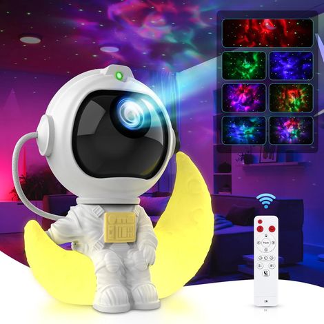 Projecteur galaxie astronaute, projecteur d'étoiles avec minuterie et télécommande, projecteur lumineux astronaute alimenté par USB (1/5)