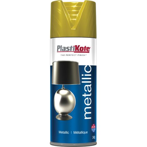 PlastiKote Metallic Brass Spray Paint - 400ml, Covers Approximately 2.23m², Model PKT454