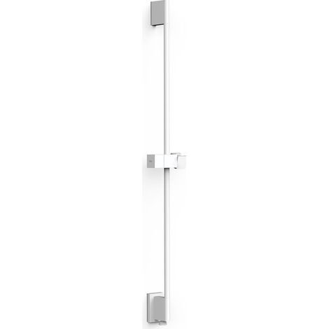 TRES 03493299BM COMPLEMENTOS DE DUCHA Barra Deslizante para Ducha con Toma De Agua A Pared Color Blanco Mate - ref: 03493299BM