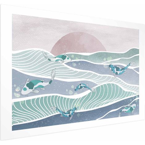 Poster – Fische in den Wellen (1/4)