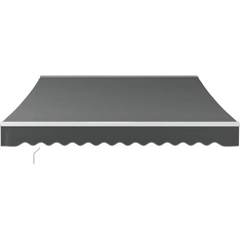 Toldo retráctil, impermeable y resistente a los rayos UV, 250 x 200 cm (gris) (1/2)