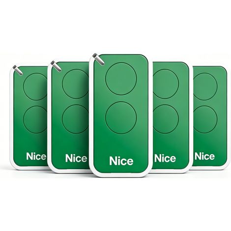Émetteurs pour portes 2Ch 433Mhz Nice Era Inti Vert lot of 5