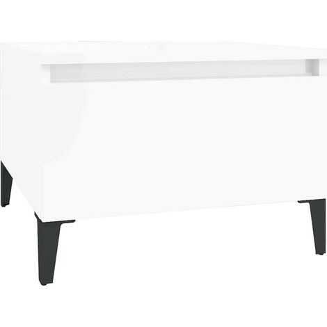 Maison Exclusive - Beistelltisch Hochglanz-Weiß 50x46x35 cm Holzw (1/5)