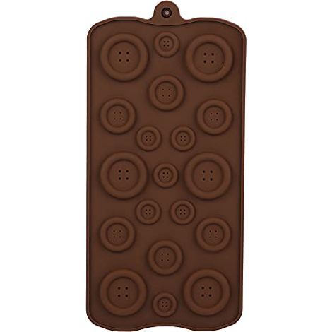 Moule en Silicone Bouton, Moule à Gâteau au Chocolat de Fome Mignonne Fait Maison, Accessoies de Cuisson au Chocolat, Outil de Cuisson pou la Fête