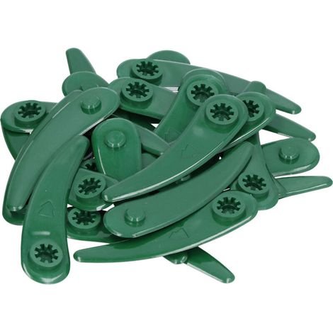 25 lames de rechange pour coupe-bordures Bosch, lames de coupe pour tondeuse à gazon (vert noir) (1/5)