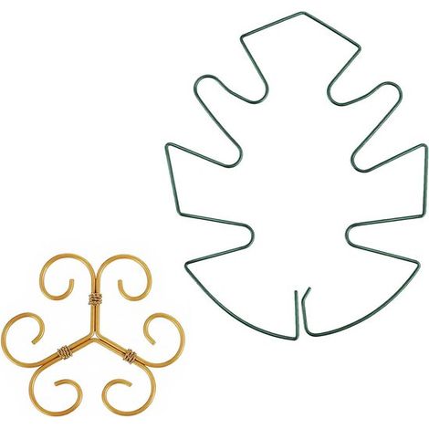 Supports pour plantes d'intérieur - Supports métalliques pour Monstera - Lot de 2 - Stables et élégants - Dorés
