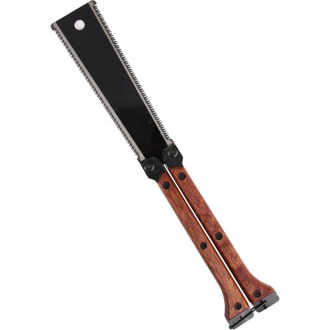 140-mm-Klappsäge – Japanisches SK5-Kohlenstoffstahl-Sägeblatt, stabiles, doppelseitiges Sägeblatt mit 12/14 Zähnen pro Zoll, ideal für Holzbearbeitung, Heimwerkerprojekte, Camping und Bushcraft. (1/5)