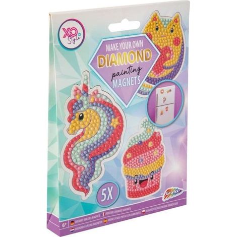 Diamantverzierte Magnete im XO-Stil