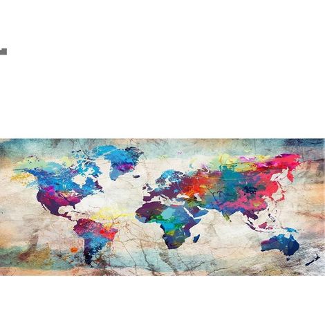 5D Diamant Painting Weltkarte 110x50 cm, Landschaft, für Erwachsene & Kinder