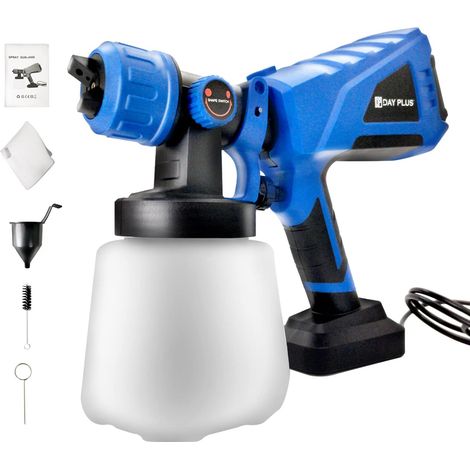 Elektrische Spritzpistole 550 W, fortschrittlicher Hand-Farbsprüher mit 3 Sprühmustern und 1000 ml/min Farbsprüher 1000 ml abnehmbarer Behälter, verstellbarer Ventilknopf, Zaun-Farbsprüher