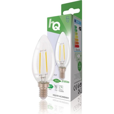 Ampoule LED rétro à filament E14 HQLFE14CAND001, 2 W, 210 lm, 2700 K (1/5)