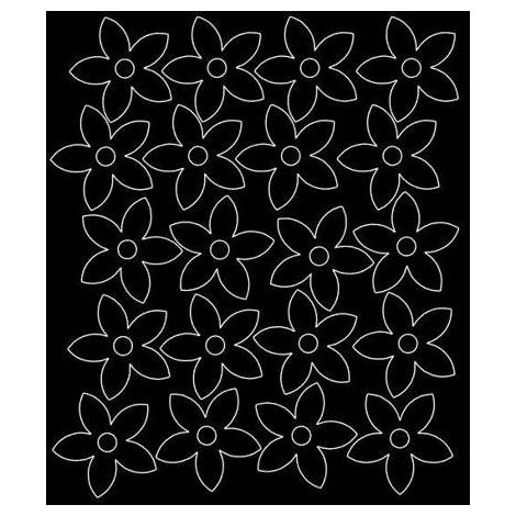 Fensterblumen-Wandaufkleber, 20 Stück, matt schwarz