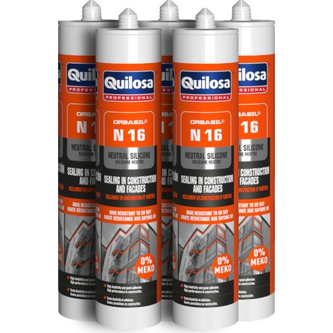 Sigillante siliconico neutro bianco in cartuccia da 300 ml - confezione da 5 pz. (1/2)
