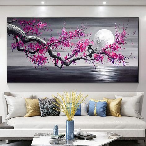 Diamond Painting Blumen Lila XXL Full Drill Wandkunst 120x50cm (1/5)