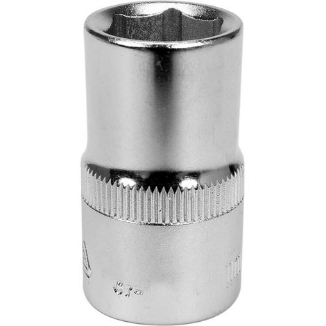 VASO CORTO CROMADO DE 6 PUNTAS 1/2'' 14MM - YT-1207 (1/2)