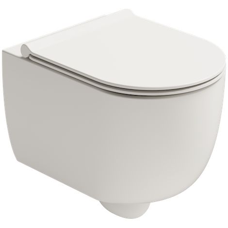 Vaso sospeso unica 50. bianco - cm 50x35 - venduto senza sedile