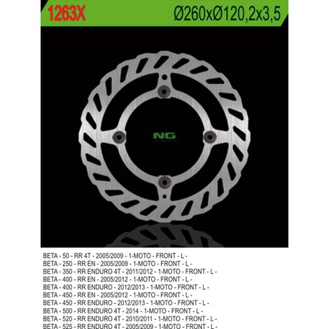Disco de freno delantero NG Wave Beta RR Enduro (260x120/3.5) 4 orificios