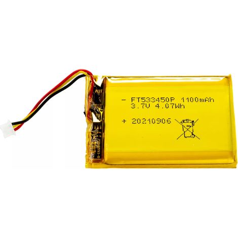 Ultra Secure – Batterie de rechange UltraCOM 3 broches – Lithium 3,7V 1100mAh – Connectique adaptée – Compatible avec interphones UltraCOM 2 et 3