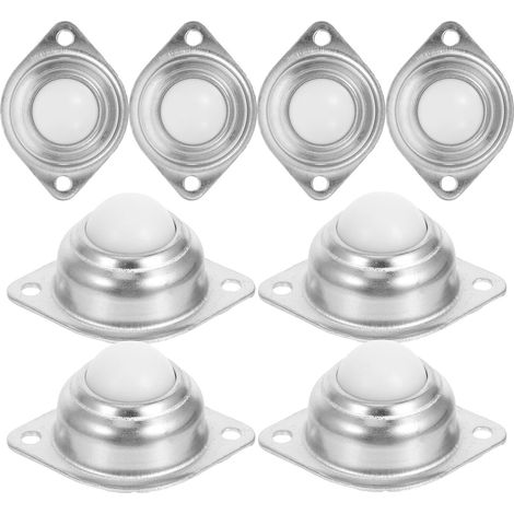 8pcs Roulettes à Billes Rotatives en Nylon et Aluminium, Roulements à Billes 360°, Design Compact, Stabilité Renforcée, pour Tables et Meubles, sous Meuble et Environnements (1/5)
