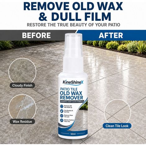 KineShineX Terrace Tile Old Wax Remover: Removes wax residue and revitalizes tiles. (1/4)