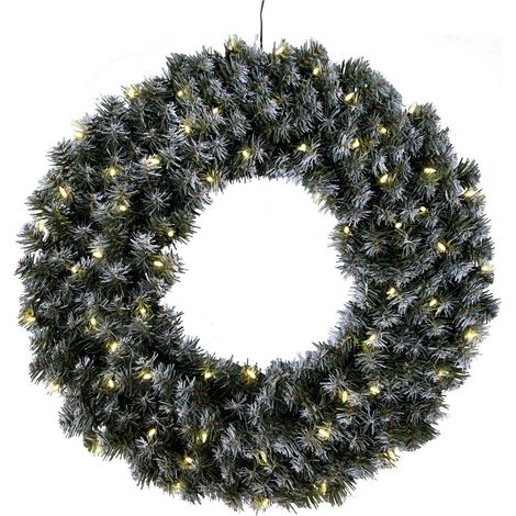 LED-Tannenkranz mit Schneedecor, beleuchtet (1/2)