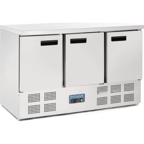 Table Réfrigérée Positive Inox 3 Portes Série G - 368 L - Polar