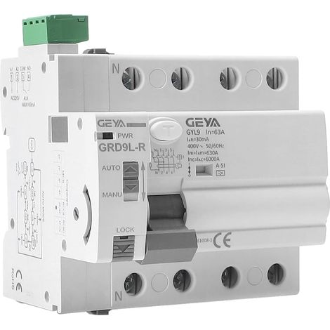 Disjoncteurs de fuite à réenclenchement automatique RCD électromagnétique (Réenclencheur AC220V+A-SI Type RCCB 4P-63A-30mA) (1/5)