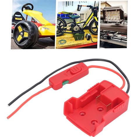 Adaptateur Power Wheels pour M18 B2, kit convertisseur de batterie Power Wheels M18 avec porte-fusible et fusible de 30 ampères. Convient pour le bricolage, les jouets télécommandés et la robotique. (1/5)