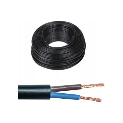Cavo elettrico nero OMY 2x1 da 100 m (1/2)