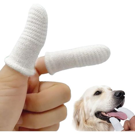 Lot de brosses à dents souples en tissu pour animaux (chiens et chats) – Lavables et réutilisables (lot de 6) (1/3)