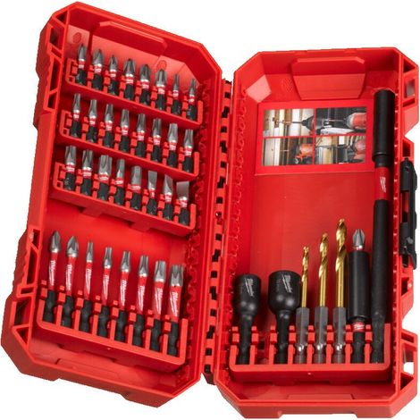 Set Inserti E Punte Con Porta Inserti 40pz Shockwave Milwaukee 4932492004 Impact Duty