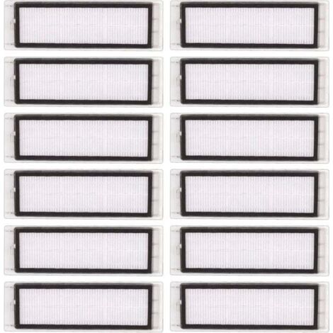 (12er-Pack) HEPA-Filter, kompatibel mit Roborock S6 Pure, S6 E4, S4 Max, S6 MaxV, S5, S5 Max, S4, E2, E3, E5, E20, E25, E35, S50, S65