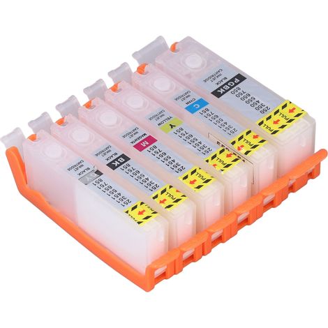 Cartouche d'encre 6 couleurs compatible imprimante Canon PIXMA MG6350 - Recharge jet d'encre multifonction