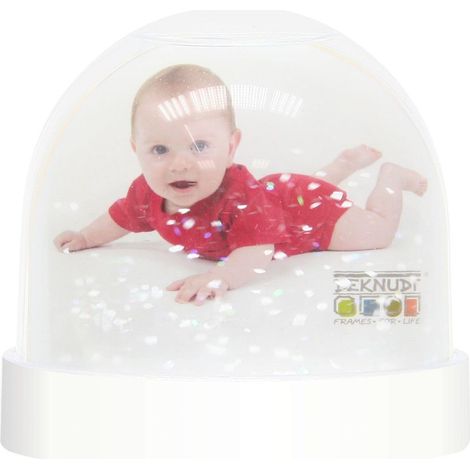 Deknudt Cornici S66FB1 Snowglobe con cornici, Resina, Bianco/Trasparente