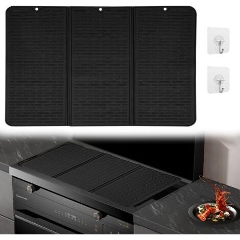 Protection Plaque Induction, 70.750.8cm Protection pour Plan de Travail de Cuisine Protege Plaque de Cuisson Multifonction, Résistant Aux Rayures, Facile à Nettoyer, pour Comptoirs de Cuisine (Noir) (1/5)