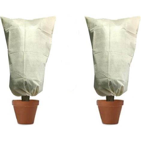 Pflanzenschutzhauben 2 Stück 60x80cm beige atmungsaktiv reißfest Winterschutz für Bäume Palmen Balkonpflanzen (1/5)