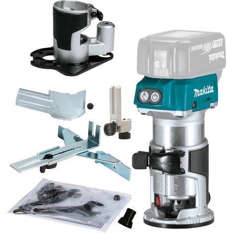 Makita DRT50Z 18V LXT Cordless Brushless Laminate Router Trimmer + Offset Base (1/4)