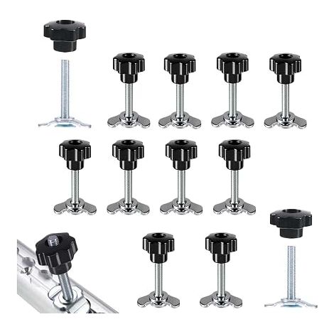 M8x60 Screw Fasteners for Tie Down Rails, Black