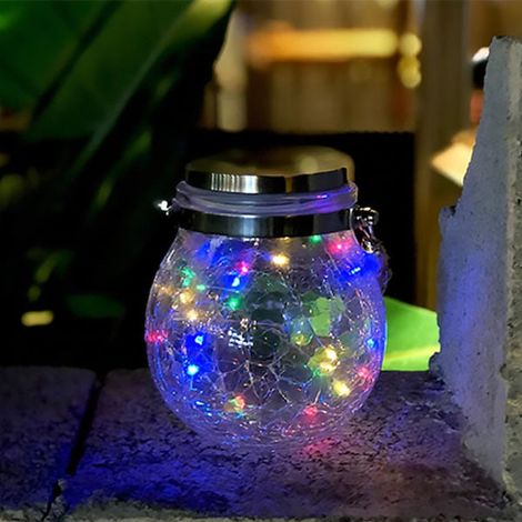 IluminaShop - Farolillo Bola Solar LED RGB Multicolor de Cristal Vintage / Navidad RGB